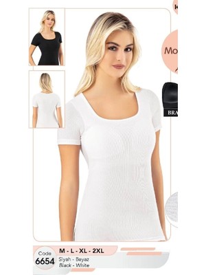 Kota Kare Yaka Yarım Kol Modal Kaşkorse Pedli Atlet