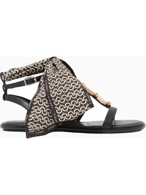 Kurt Geiger Carvela Sorrento Gem Taşlı Süet Kadın Düz Sandalet