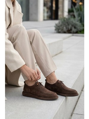 Stilbagshoes Avril Taban Sargı Detaylı Bağcıklı Kadın Ayakkabı Kahve