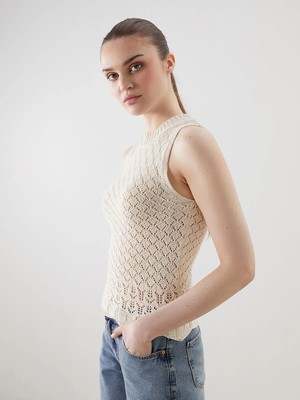 Lc Waikiki Yeni Sezon Bisiklet Yaka Ajurlu Kadın Triko Atlet