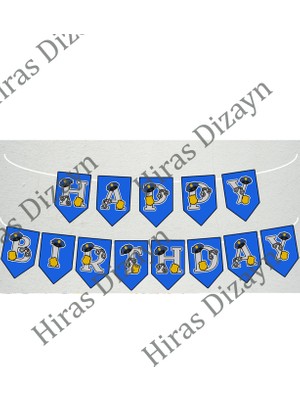 Hiras Dizayn 33 Parça Polis ve Polis Arabası Konsept Dev Set Doğum Günü Süsü Banner Pasta Kürdanı Cupcake Kürdanı