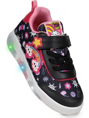 Kiko Kids  Bulut Cırtlı Işıklı Kız Çocuk Günlük Spor Ayakkabı