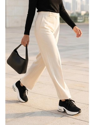 Carole Guja Ithal Özel Seri Sim Taş Detaylı Gizli Dolgu Kadın Spor Ayakkabı Siyah