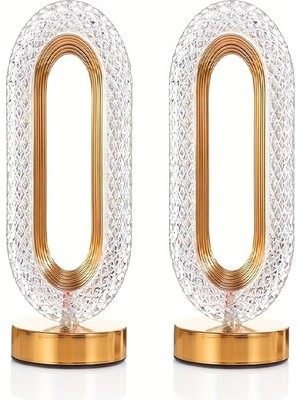  kristal masa  ve gece lambası