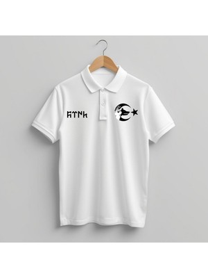 Türk Boyu Göktürkçe Türk Yazılı Polo Yaka T-Shirt