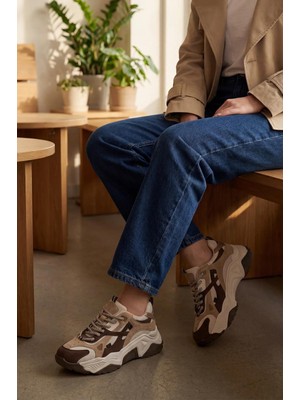 Stilbagshoes SONİA İTHAL ÖZEL SERİ KADIN SPOR AYAKKABI 65137 KAHVE