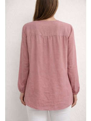 Lifera Nakışlı Şile Bezi Bluz