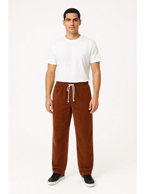 Beruflic Erkek Fitilli Kadife Cepli Buggy Pantolon Oversize Rahat Kalıp