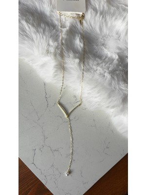 Stelle Jewelry 14K Kaplama Taşlı Uzun Kolye