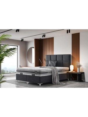 Yuvaset Home Milano Ortopedik Antialerjik 30CM 140*200 Yatak-Baza-Başlık Seti