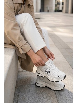 Sharon Guja Ithal Özel Seri Gizli Dolgu Kadın Spor Ayakkabı Beyaz