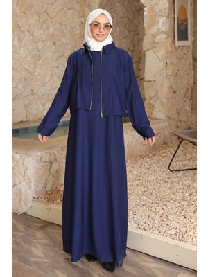 İmaj Butik Lacivert Ceket Kombinli Elbise