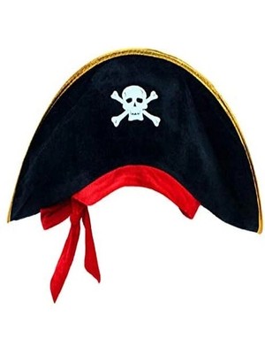 Colezium Kaptan Jack Kadife Çuk Boy Korsan Şapkası