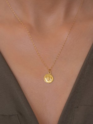 Bayar Gold 14 Ayar Altın Tuğra Kolye 1 cm