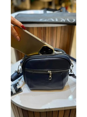 Sanmorris Kadın Suni Deri Ayarlanabilir Küçük Boy Çapraz Askılı 4 Gözlü Omuz ve Çapraz Çanta