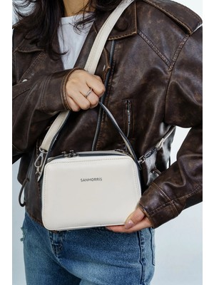 Sanmorris Kadın Şık Detaylı Fermuarlı Ayarlanabilir Çapraz Askılı El ve Omuz Çantası