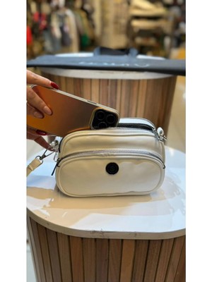 Sanmorris Kadın Çok Gözlü Fermuarlı Yumuşak Deri Küçük Boy Çapraz ÇANTA(20X14)