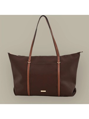 Çift Saplı Paraşüt Kumaş Büyük Boy Shopper Çanta Üniversite Ofis Anne Bebek Omuz Çantası (47X30X15)
