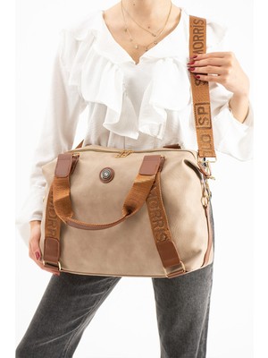 Sanmorris 1432 Kadın Çok Gözlü Ayarlanabilir Çapraz Askılı El ve Omuz Çantası (47 x 30 x 11 )