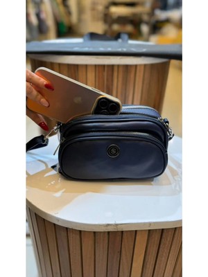 Sanmorris Kadın Çok Gözlü Fermuarlı Yumuşak Deri Küçük Boy Çapraz ÇANTA(20X14)