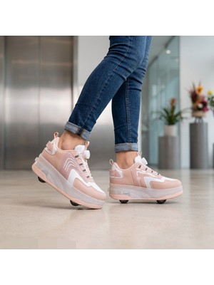 Öztürk Işıklı Akıllı Mekanizma Bağcıklı Çocuk Paten Ayakkabı