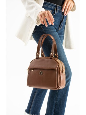 Sanmorris Çok Gözlü El ve Omuz Çantası Geniş Hacim Hafif Yapı Fonsiyonel Bölmeli Çanta