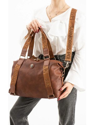 Sanmorris 1432 Kadın Çok Gözlü Ayarlanabilir Çapraz Askılı El ve Omuz Çantası (47 x 30 x 11 )