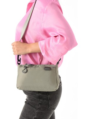 Sanmorris Paraşüt Kumaş Kadın 3 Bölmeli Ayarlanabilir Yağmur Suyu Geçirmez ÇANTA(13X20X7)