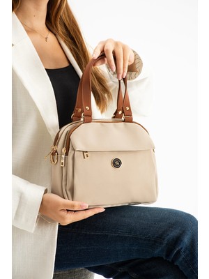 Sanmorris Çok Gözlü El ve Omuz Çantası Geniş Hacim Hafif Yapı Fonsiyonel Bölmeli Çanta