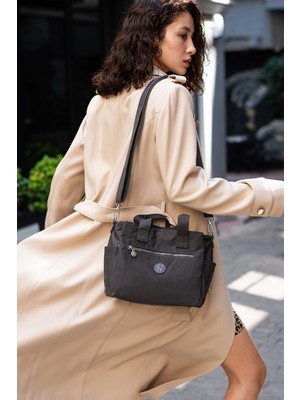 Sanmorris Şık ve Modern Çok Bölmeli Kadın El ve Omuz Çantası Iş, Günlük ve Seyahata Uygun