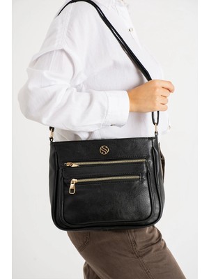 Sanmorris Sn 1399 Kadın Kol Çantası Çok Bölmeli Omuz Çantası Taba