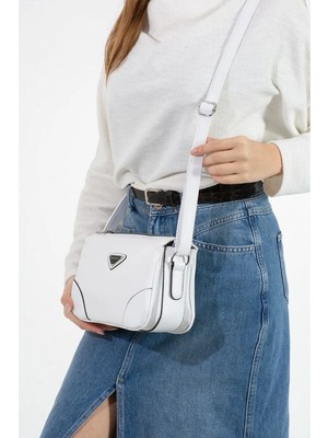 Sanmorris Kadın 3 Bölmeli Ayarlanabilir Çapraz Askılı Suni Deri Omuz Çantası