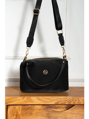 Sanmorris Kadın Suni Deri 4 Bölmeli Ayarlanabilir Çapraz Askılı Omuz Çantası