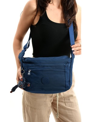 Sanmorris Kadın Suya Dayanıklı Kumaş Çok Gözlü Çapraz Askılı Renkli Okul Seyahat ve Omuz Çantası 3046