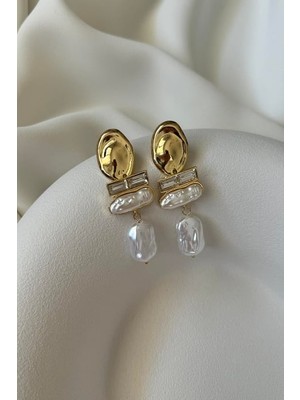 Stelle Jewelry Incili Sallanan Küpe