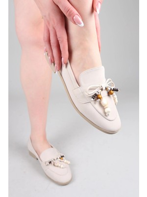Birikon Reyes Boncuklu Loafer Ten