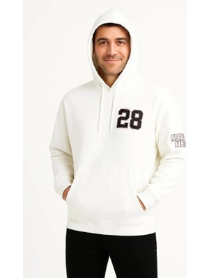 Beruflic Üç Iplik Kapüşonlu Ön ve Arka Baskılı Sweatshirt Hoodie