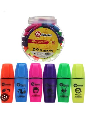 Fixpoint Mini Fosforlu Kalem 6 Adet