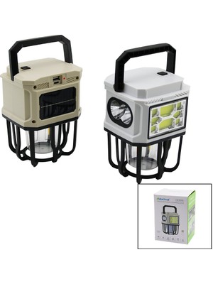 Findit 3in1= 2-Led Fener - Cob LED - 1-Rustik Ampul Kamp - Bahçe Fener Solar - Şarjlıpowerbank (2818)