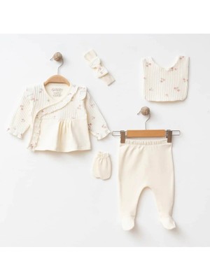 Jakarlı Fırfırlı 5'li Set %100 Pamuk