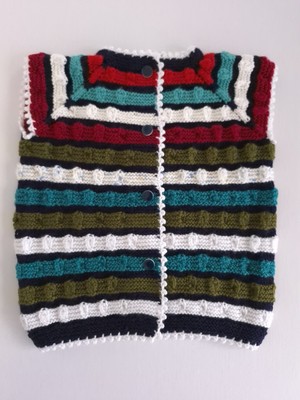 Pina Hediyelik Aksesuar El Örgüsü Bebek Yelek 1-2 Yaş Bebek Hediyesi Doğum Günü Hediyesi Yılbaşı Hediyesi