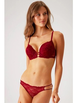 Pierre Cardin 4820 Double Push Up Çift Dolgulu Dantelli Sütyen Takım