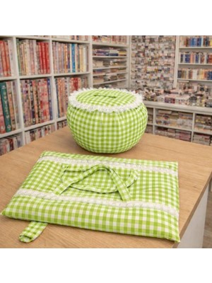 Flamel Pötikare Desenli Yoğurt Mayalama Örtüsü & Tepsi Taşıma Çantası Set