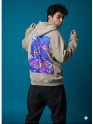 Lenithra Las Vegas Sırt Baskılı Unisex Oversize Hoodie