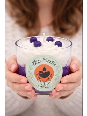 El Yapımı Doğal Soya Mum- Lavanta Kokulu-Ev Dekorasyon- Dekoratif- Hediyelik