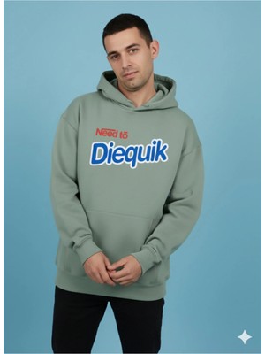 Lenithra Need To Diequik Sırt Baskılı Unisex Oversize Hoodie