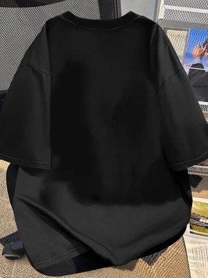 Beruflic Baskılı Oversize Bisiklet Yaka Tshirt