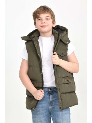 Napoli Jous Erkek Çocuk Yelek Kapüşonlu Fermuarlı