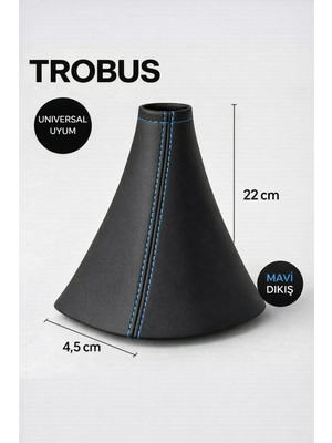 Trobus Volkswagen Polo (6n, 9n, 6r, 6c) 1994-2024 Manuel Vites Körüğü Siyah Deri Mavi Dikiş Uyumlu