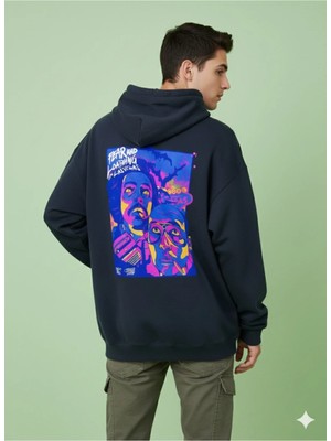 Lenithra Las Vegas Sırt Baskılı Unisex Oversize Hoodie